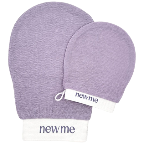 New Me Face and Body Exfoliating Mitt Duo-purple2