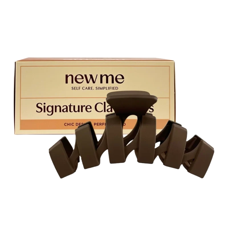 New Me Signature Claw Clip - Matte Brown