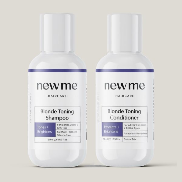 New Me Blond Toning Shampoo and Conditioner Duo 50ml