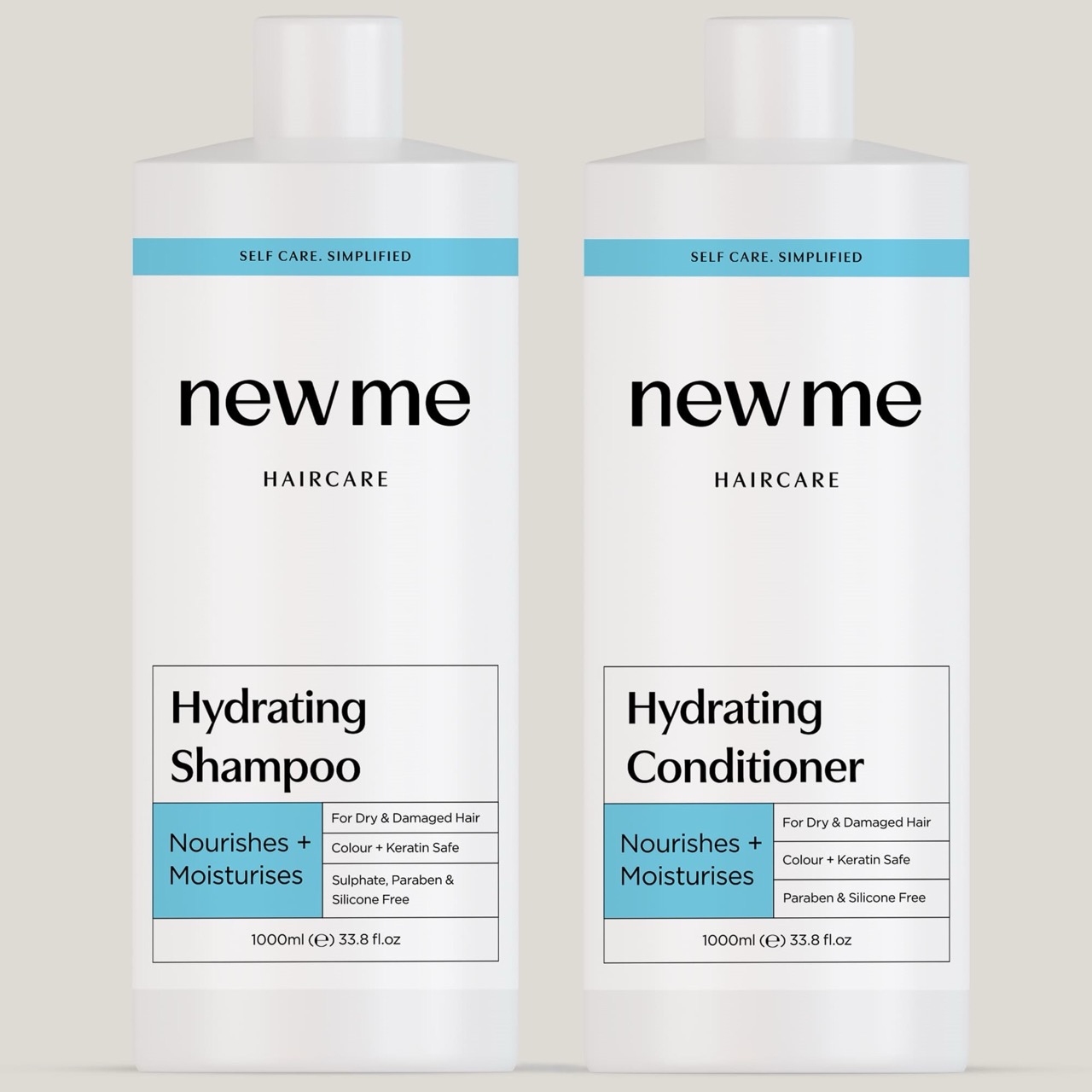 New Me Hydrating Shampoo and Conditioner Duo-1000ml