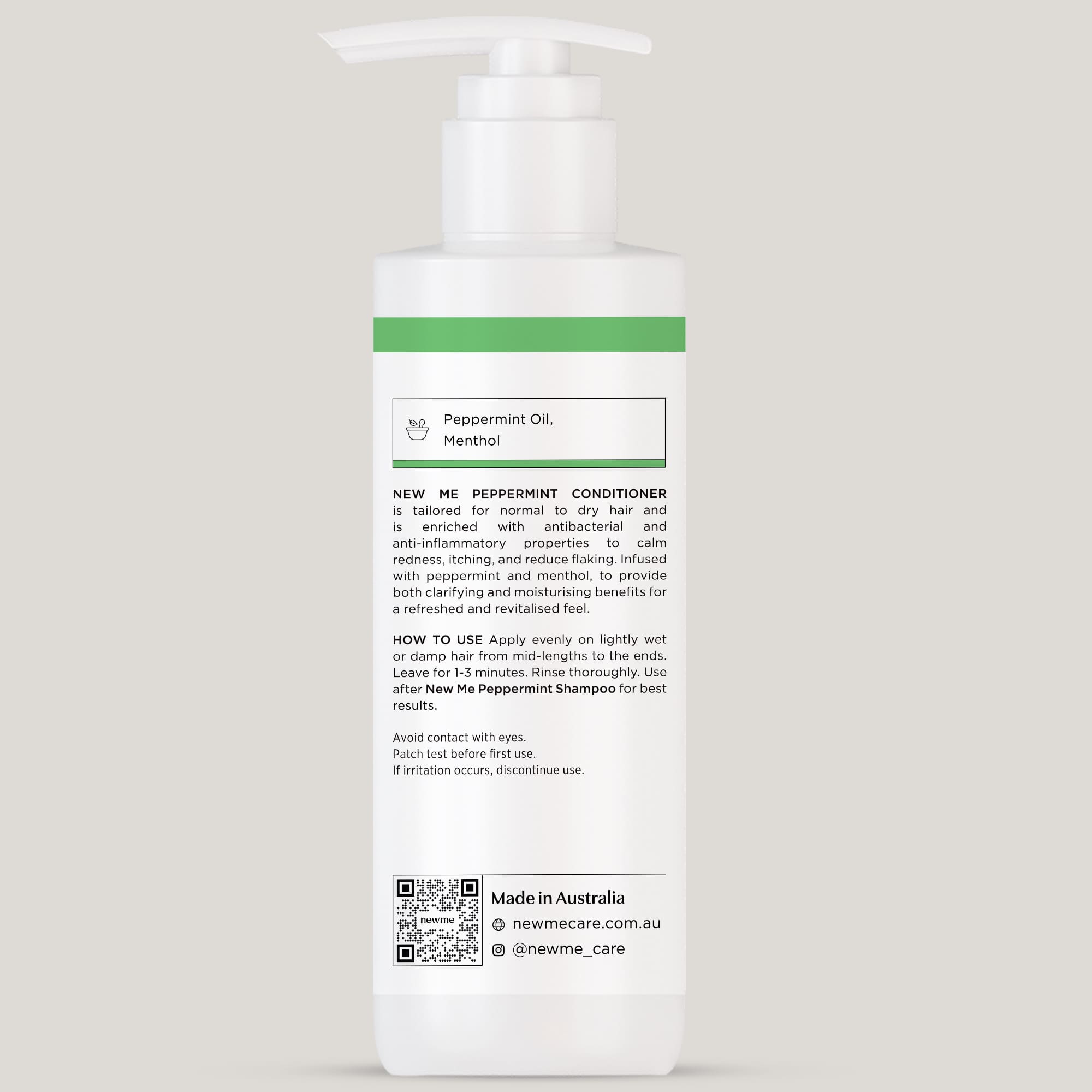 new-me-peppermint-conditioner-250ml-back-left
