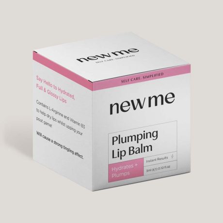 New Me plumping lip Balm-box