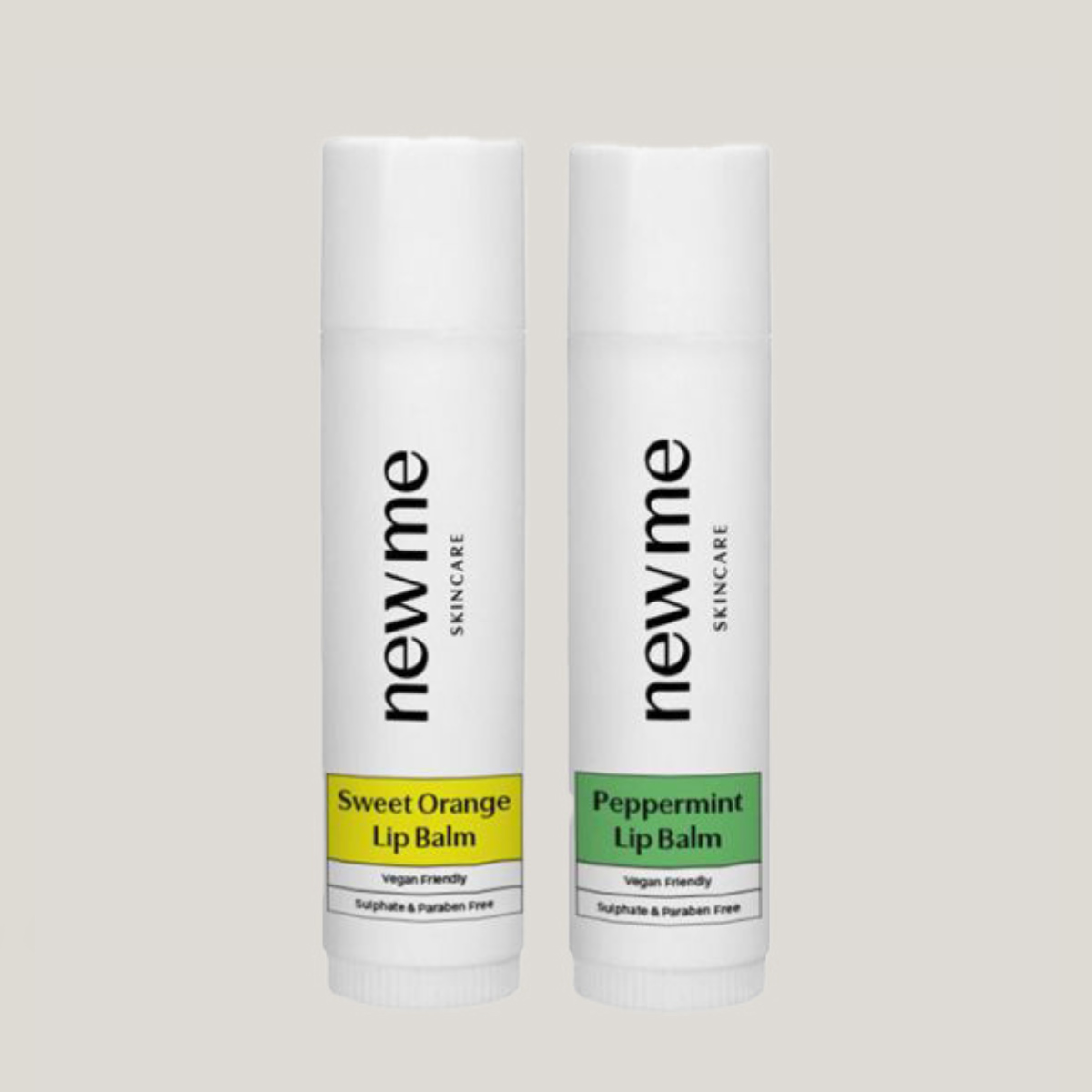 New Me Sweet Orange and Peppermint Lip Balm Duo
